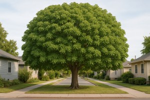 California Buckeye (Aesculus californica) in the summer