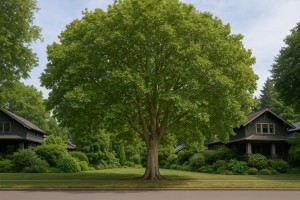 California Sycamore (Platanus racemosa) in the summer