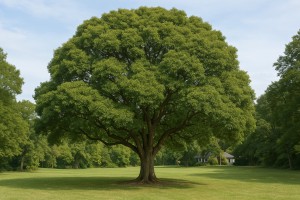 Camphor Tree (Cinnamomum camphora) in the summer