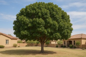 Carrotwood (Cupaniopsis anacardioides) in the summer