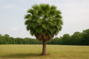 Chinese Fan Palm in Summer