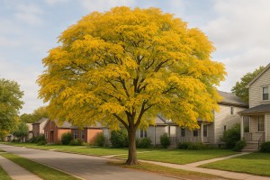 Chinese Scholar Tree in Autumn