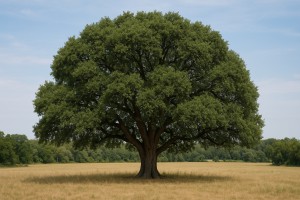 Coast Live Oak in the summer