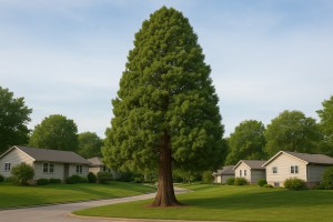 Coast Redwood (Sequoia sempervirens) in the summer