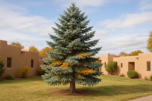 Colorado Blue Spruce in Autumn