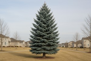 Colorado Blue Spruce in Winter