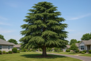 Deodar Cedar in the summer