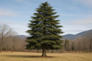Deodar Cedar in Winter
