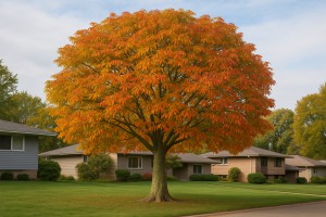 Floss-silk Tree in Autumn