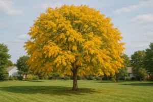 Golden Rain Tree in Autumn