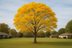 Golden Trumpet Tree in Autumn