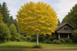 Gray Birch in Autumn