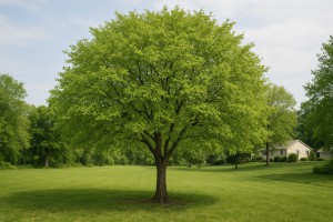 Green Hawthorn in Spring