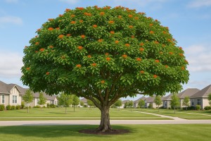 Hawaiian Coral Tree in Summer