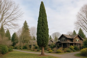 Italian Cypress in Winter
