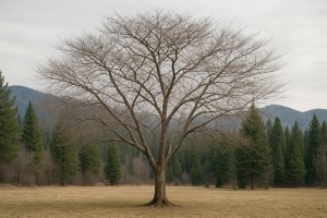 Japanese Flowering Cherry in Winter