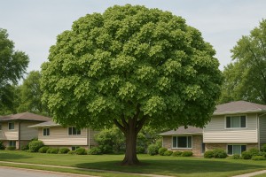 Kukui (Aleurites moluccanus) in the summer