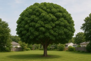 Mango (Mangifera indica) in the summer