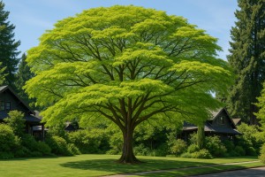 Molucca Albizia in Spring