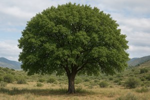 Netleaf Hackberry (Celtis reticulata) in the summer