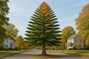 Norfolk Island Pine in Autumn