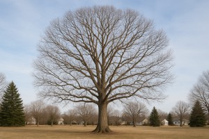 Northern Red Oak in Winter