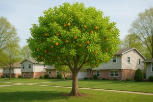 Orange Tree in Spring