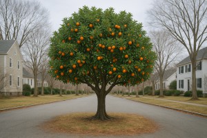 Orange Tree in Winter