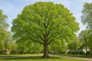 Overcup Oak in Spring