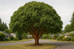 Pacific Madrone in the summer