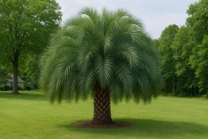 Pindo Palm (Butia capitata) in the summer