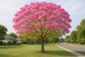 Pink Trumpet Tree in Spring