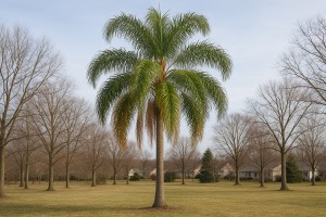 Queen Palm in Winter