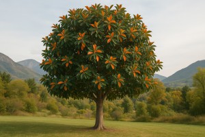 Rubber Tree in Autumn