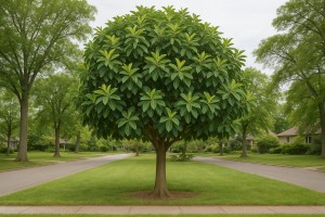 Rubber Tree in Spring