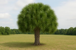 Saw Palmetto (Serenoa repens) in the summer