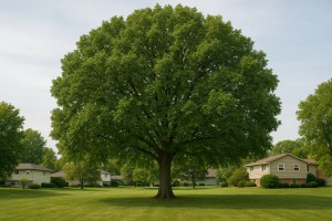 Scarlet Oak in the summer