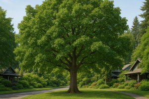 Shumard Oak (Red Oak) in the summer