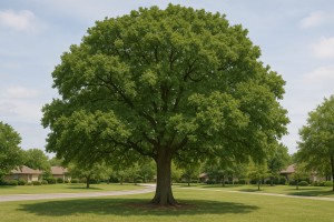 Turkey Oak (Quercus laevis) in the summer