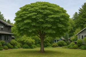 Umbrella Tree in Summer