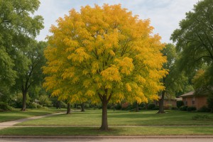 Western Soapberry in Autumn