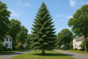 White Spruce in the summer