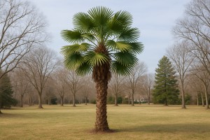 Windmill Palm in Winter